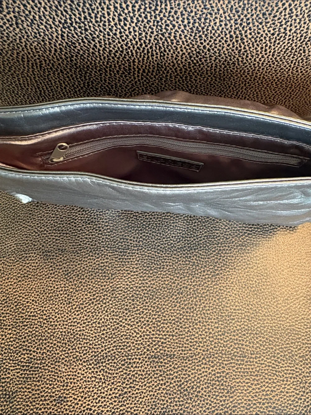 Express Bow-Detail Faux Leather Clutch